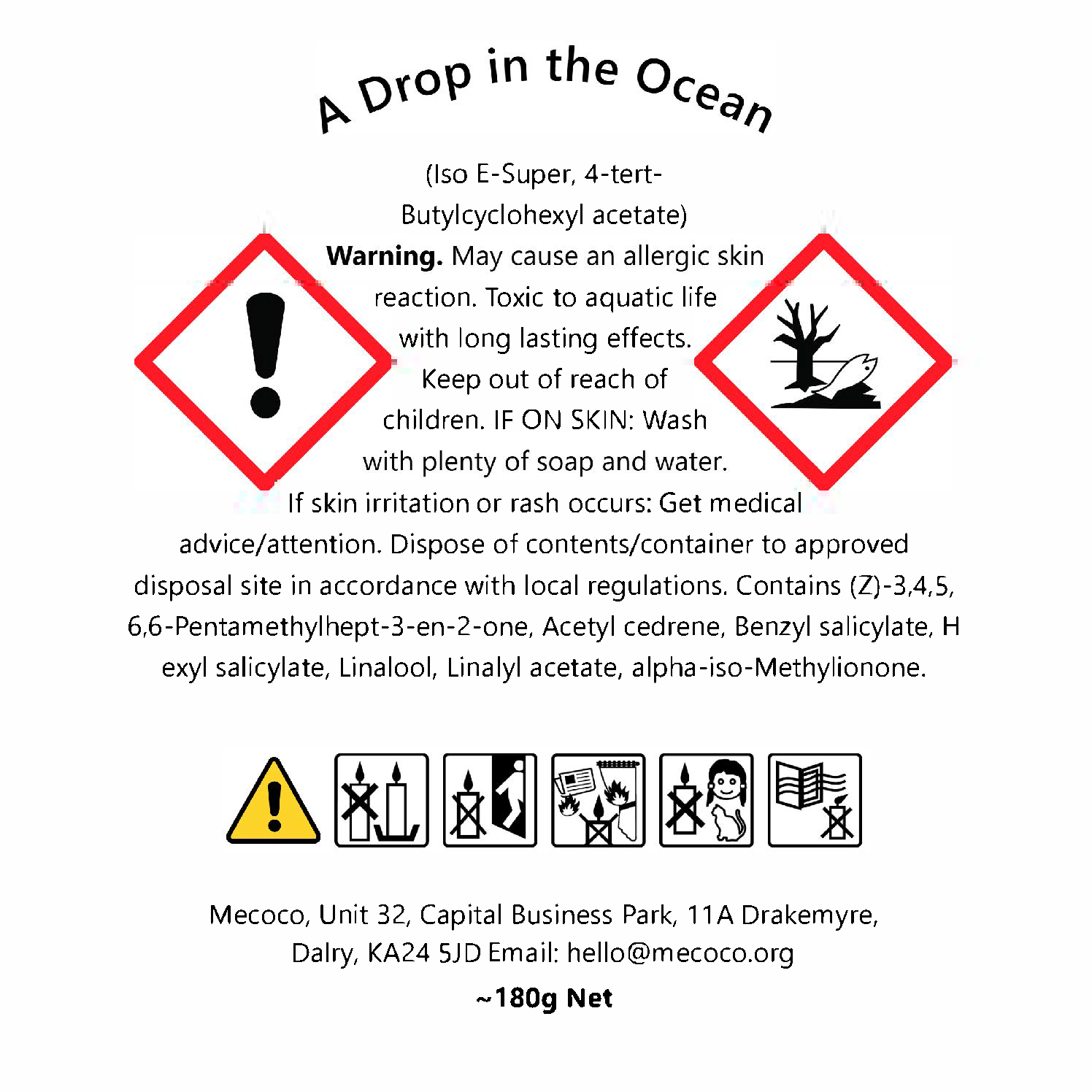 A Drop in the Ocean / Rocksalt & Driftwood, Blue Scented Soy Wax Candles - Image 4