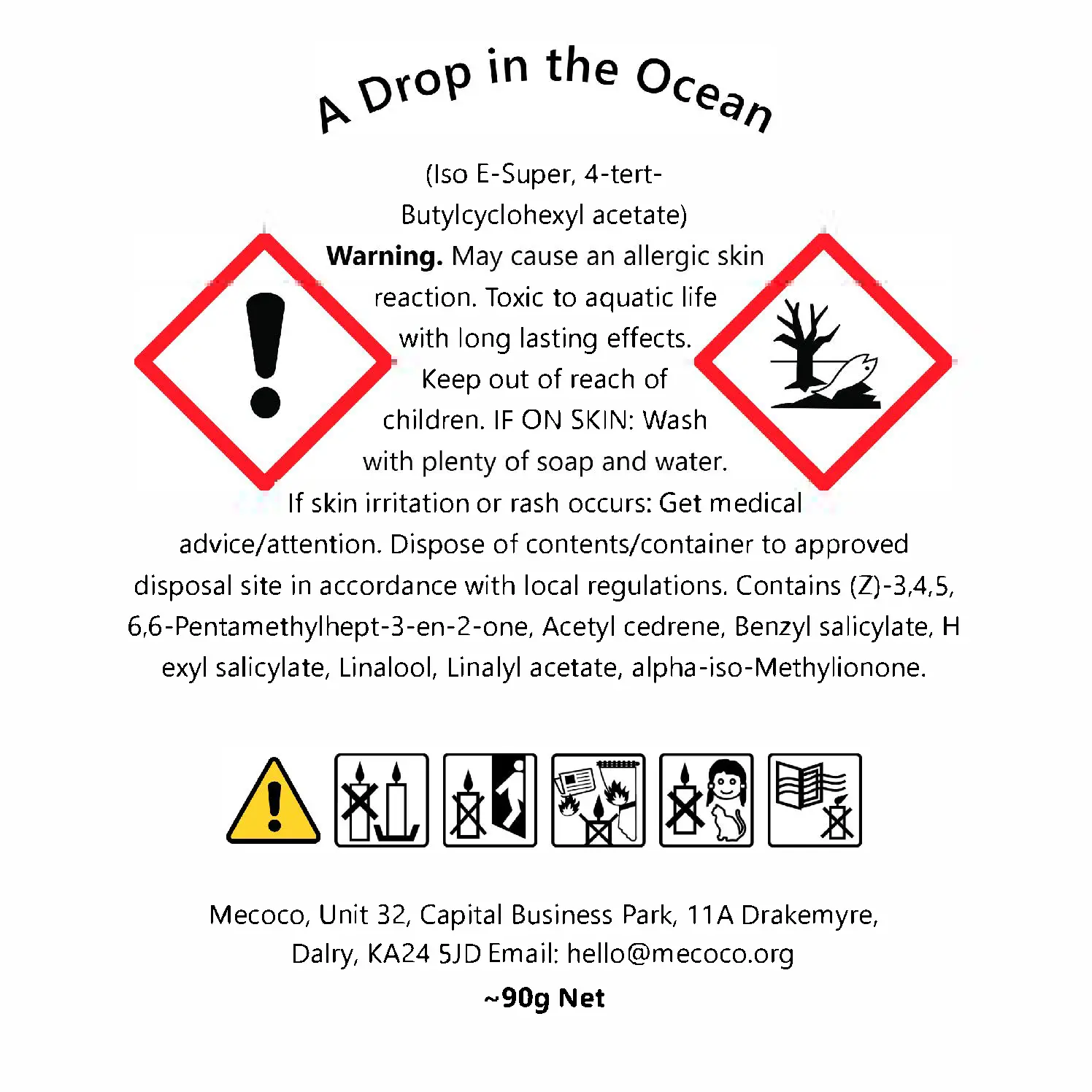 A Drop in the Ocean / Rocksalt & Driftwood, Blue Scented Soy Wax Candles - Image 3