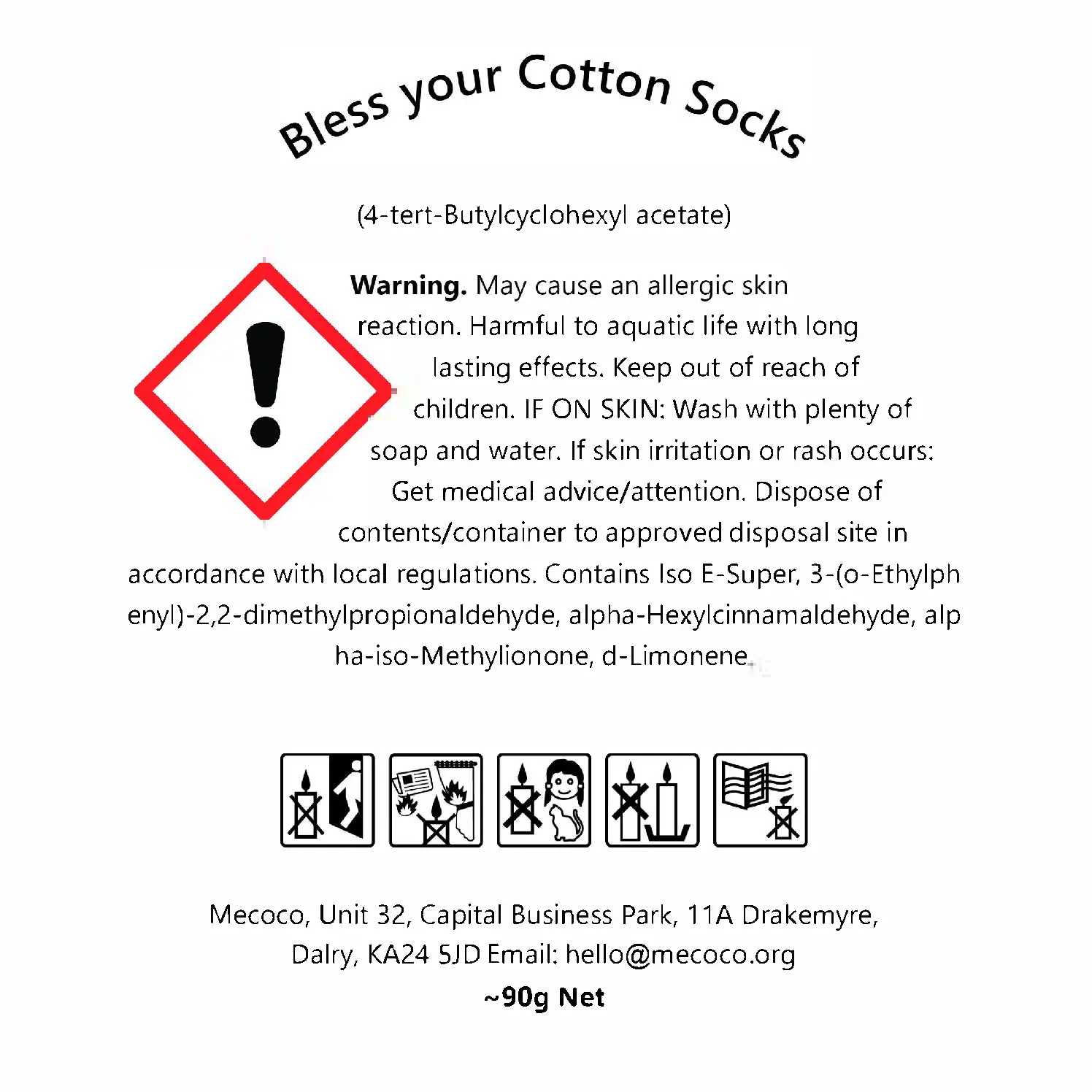 Bless Your Cotton Socks / Fresh Linen, Beige Scented Soy Wax Candles - Image 5