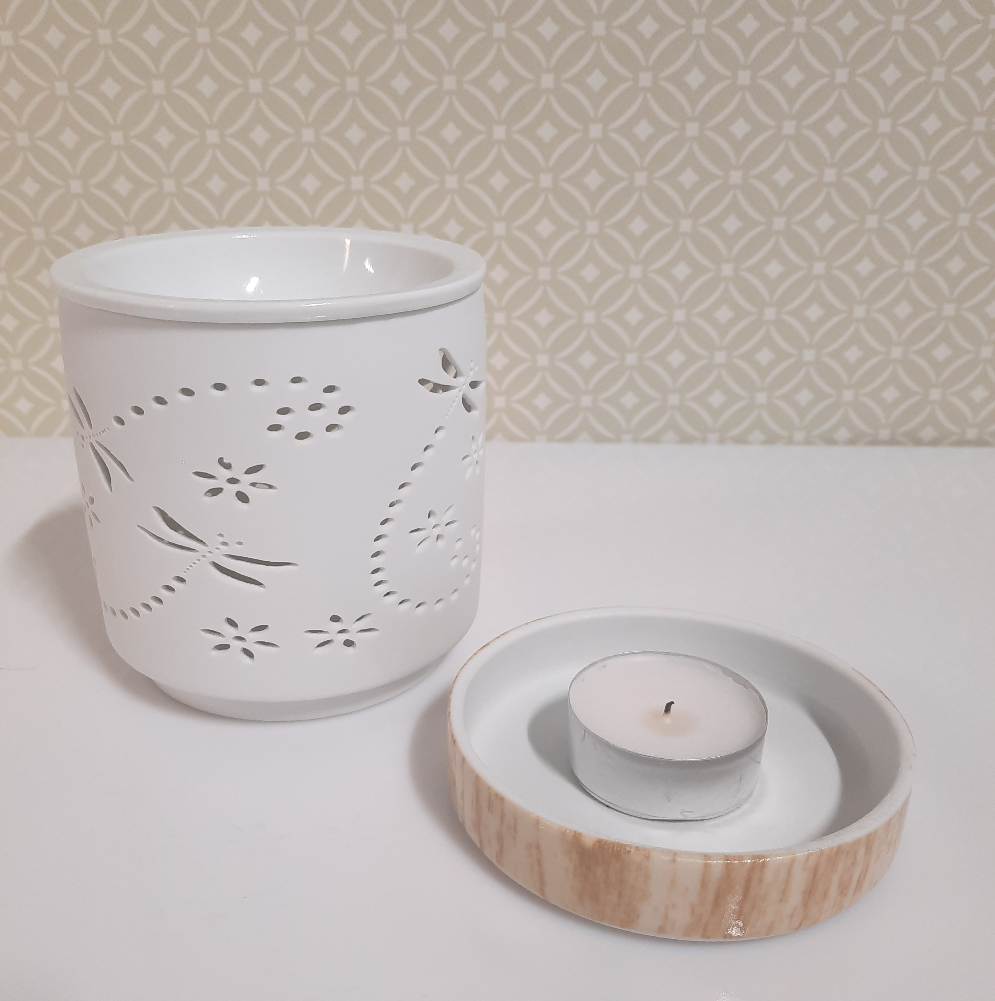 Dragonfly (Wood Effect) Ceramic Wax Melter - Image 2