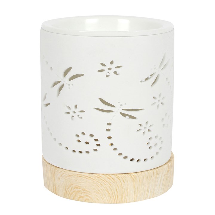 Dragonfly (Wood Effect) Ceramic Wax Melter - Image 3
