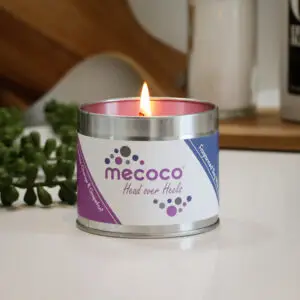 Head Over Heels / Pink Fizz & Citrus, Purple Scented Soy Wax Candles - Large Tin