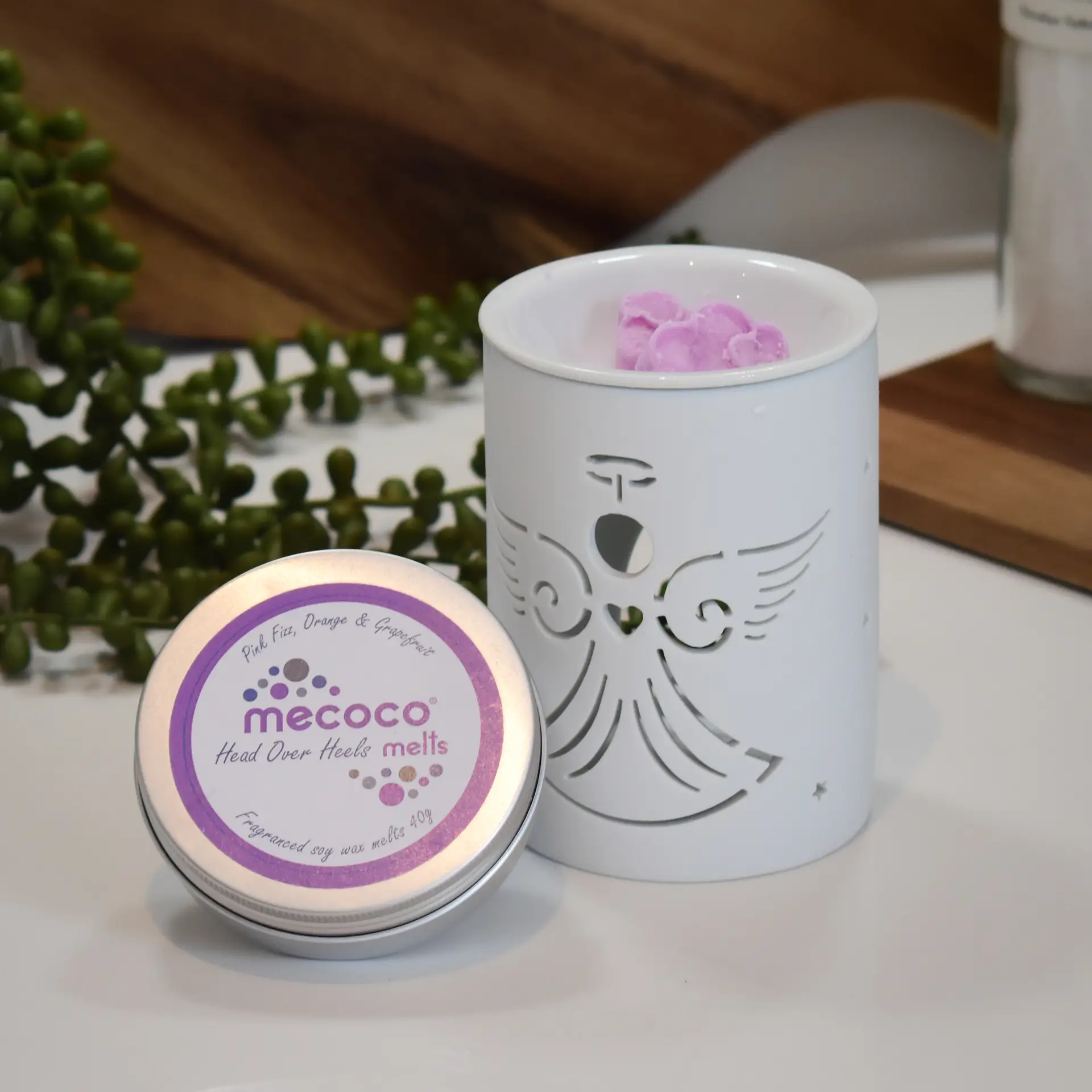 Head Over Heels / Pink Fizz & Citrus, Purple Scented Soy Wax Melts Tin - Image 2
