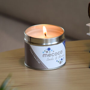 Smoke & Mirrors / Cologne, Cognac & Oak Scented Soy Wax Candles - Large Tin