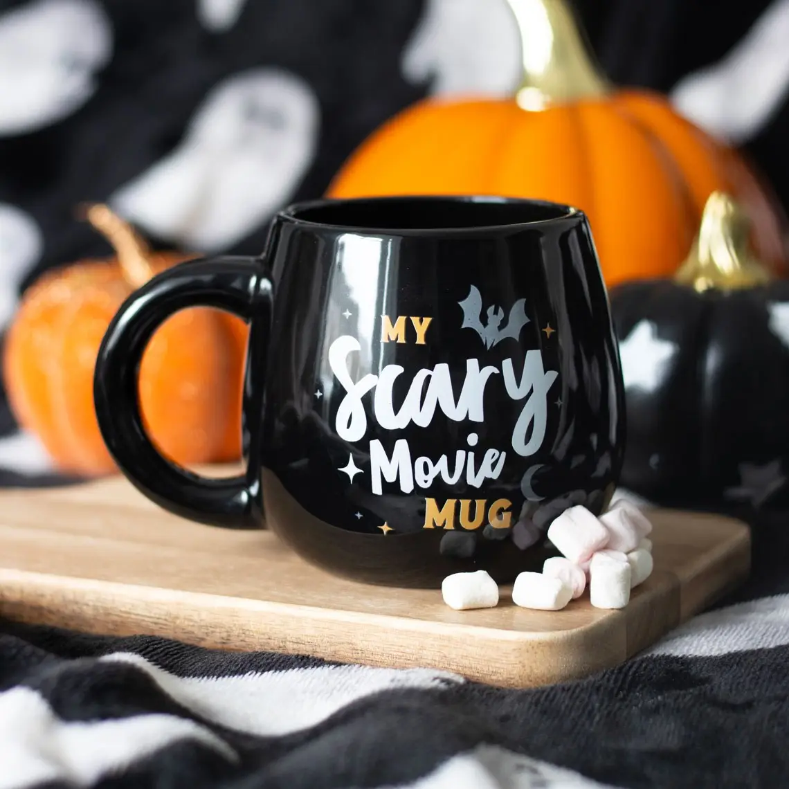 Halloween mug which reads My Scary Movie