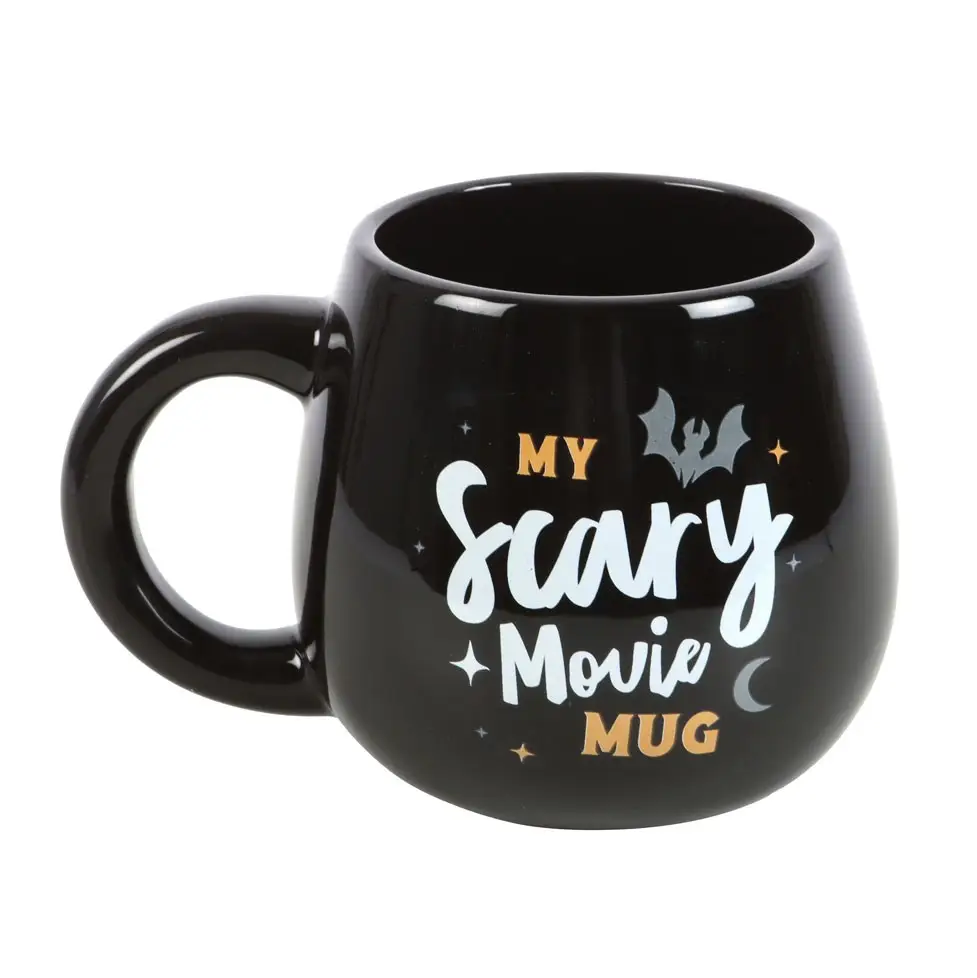 Black halloween themed mug